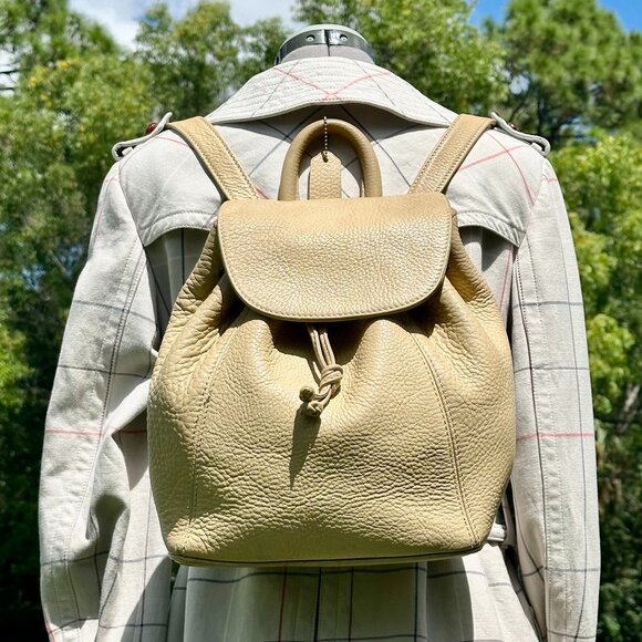 Coach Vintage Sonoma Small Backpack Natural Grain Pebbled Leather 96 Maize 4911 - Picture 1 of 15
